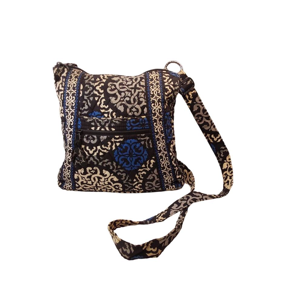 Vera Bradley Canterberry Cobalt Crossbody Purse Bag 11" x 11" x 2"